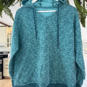 Athleta Teal Patterned Hoodie
